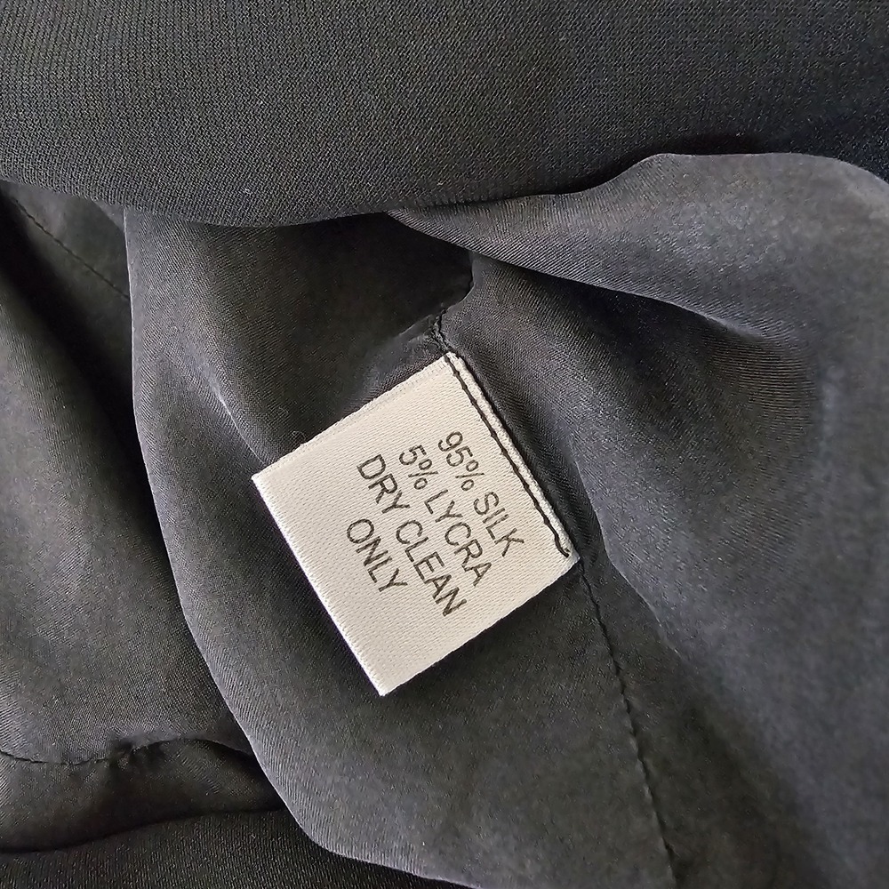 Morgane Le Fay Blazer Womens M Silk Lycra Jacket Career Office Lightweight USA - Picture 11 of 11